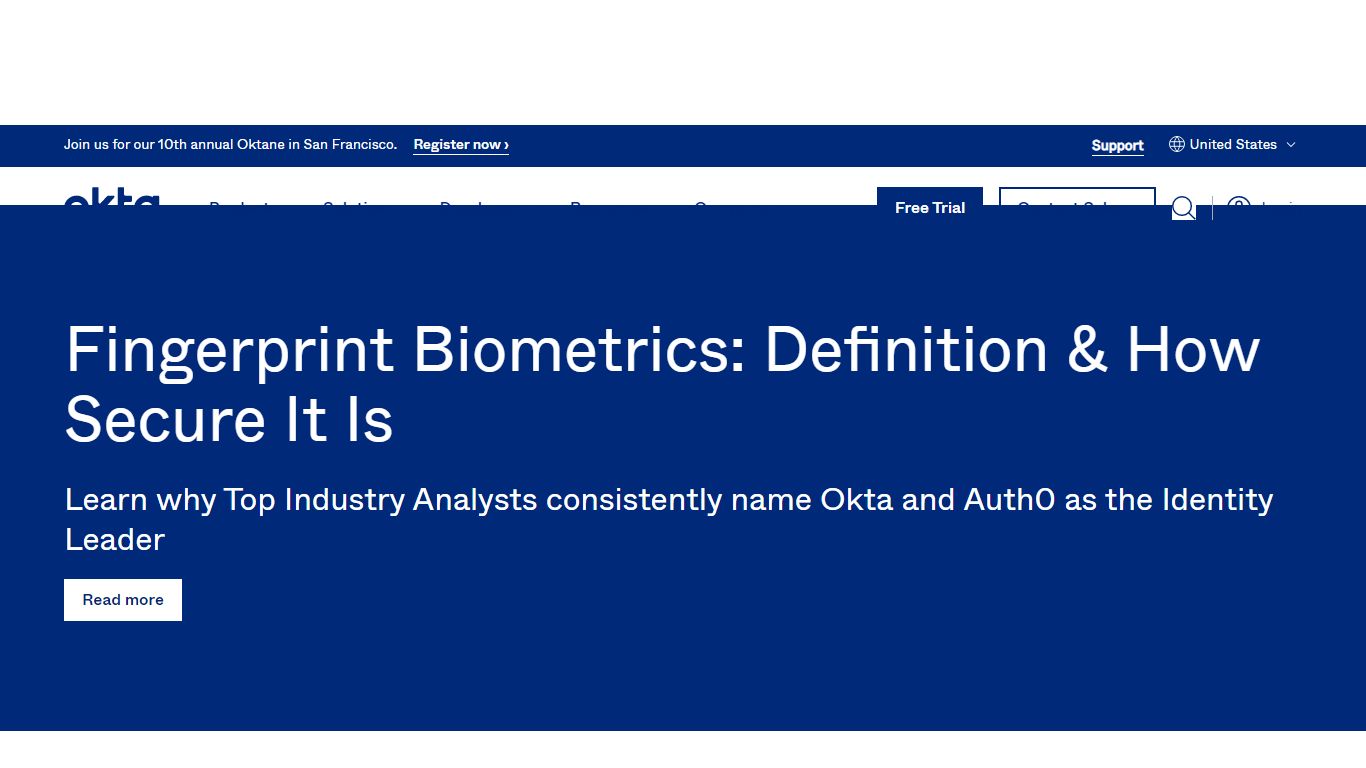 Fingerprint Biometrics: Definition & How Secure It Is | Okta